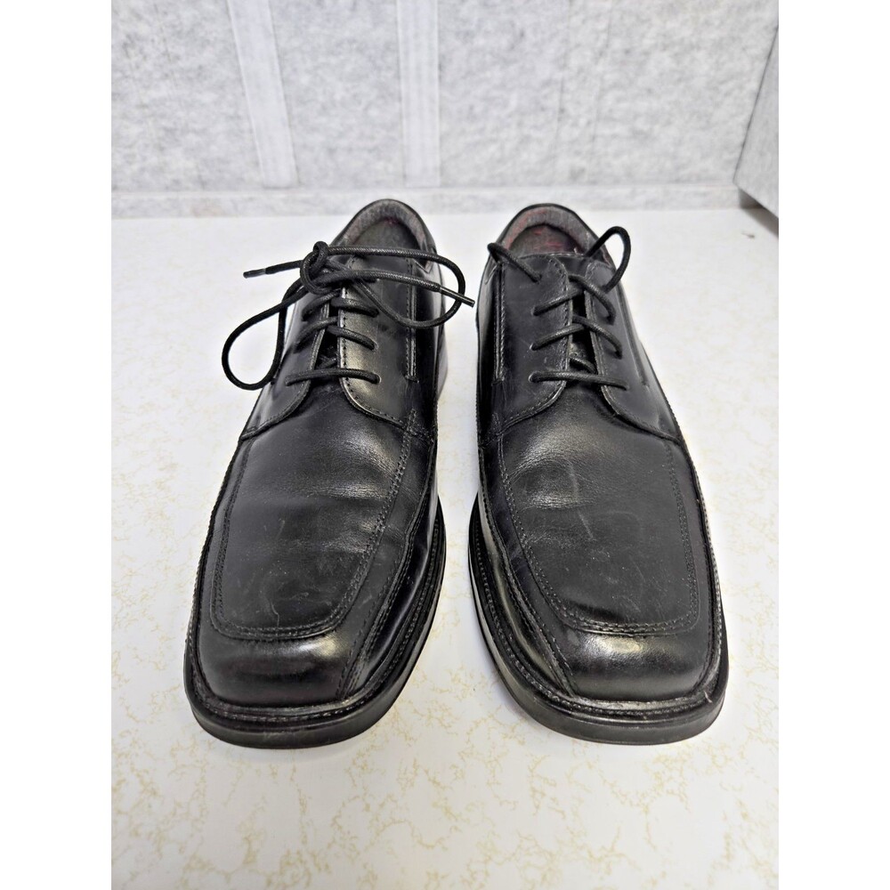 Men’s  Docker Oxford Shoes Black Size 11.5W – Leather Lace-Up Square Toe Comfort